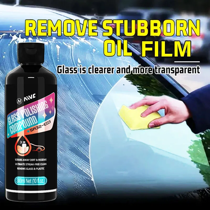 Car Glass Oil Remover Windshield Coating Agent Waterproof Rainproof Automobile Glass Oil Film Cleaner Polish Car Detailing