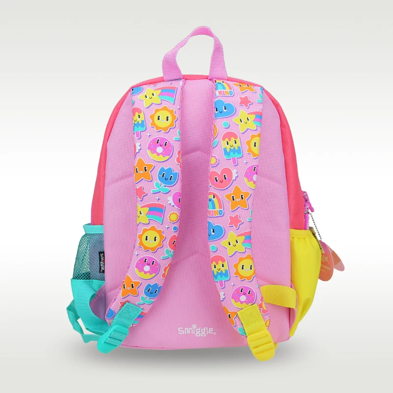 Australia smiggle original children's schoolbag girls Material Rainbow shoulder backpack Kawaii 3-7 year modeling bags 14 inch