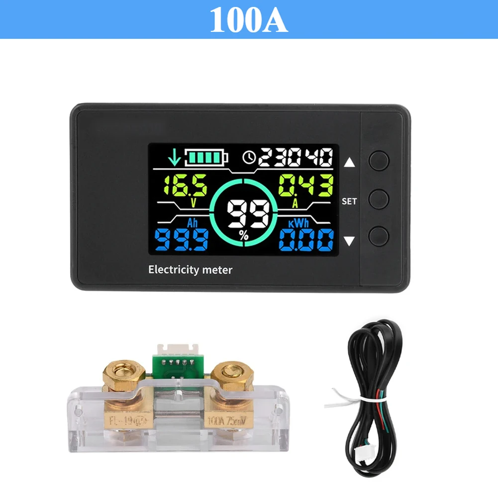 تتميز شاشة البطارية بشاشة LCD 12 فولت لتتبع القدرة الفعالة في الدراجات الكهربائية والأنظمة الكهروضوئية