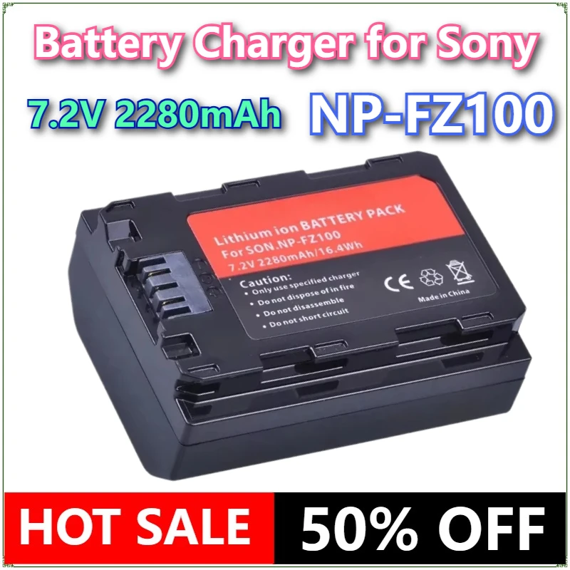 

Brand New 2280mAh NP-FZ100 FZ100 Battery Charger for Sony ZV-E1 Alpha A7III A7R III A9 A6600 A7 IV A7R IV A6700 A7M4 A7r3 Batmax