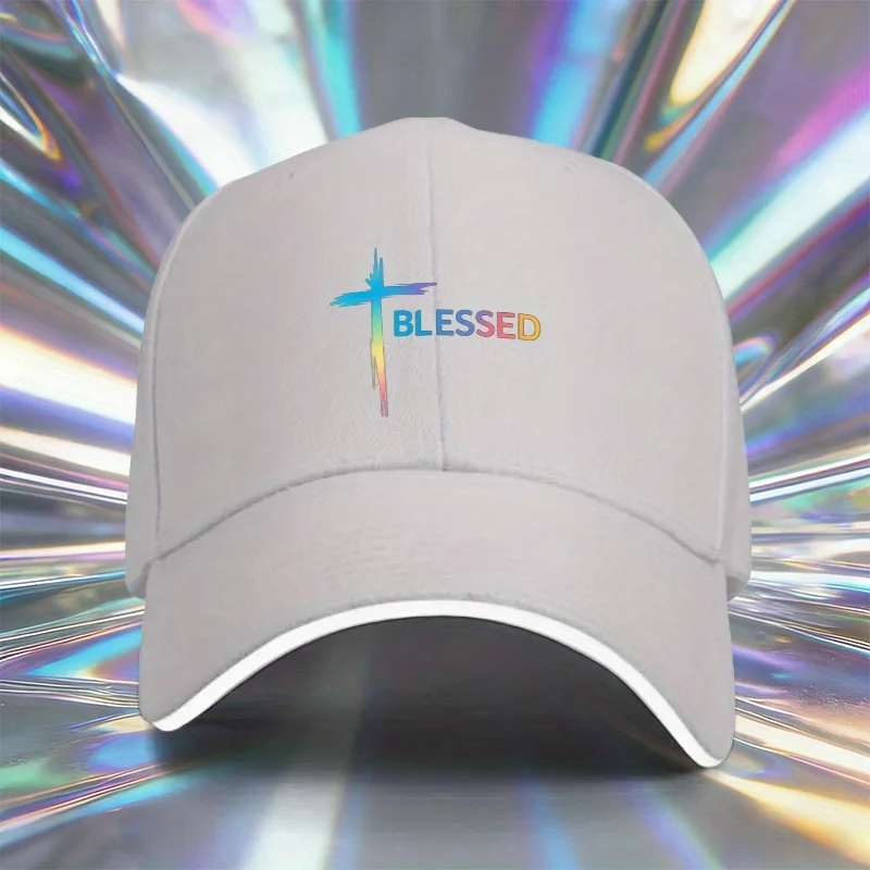 Blessed Cross Religious Baseball Cap Unisex Adjustable Lightweight Outdoor Sun Protection Fashion Hat