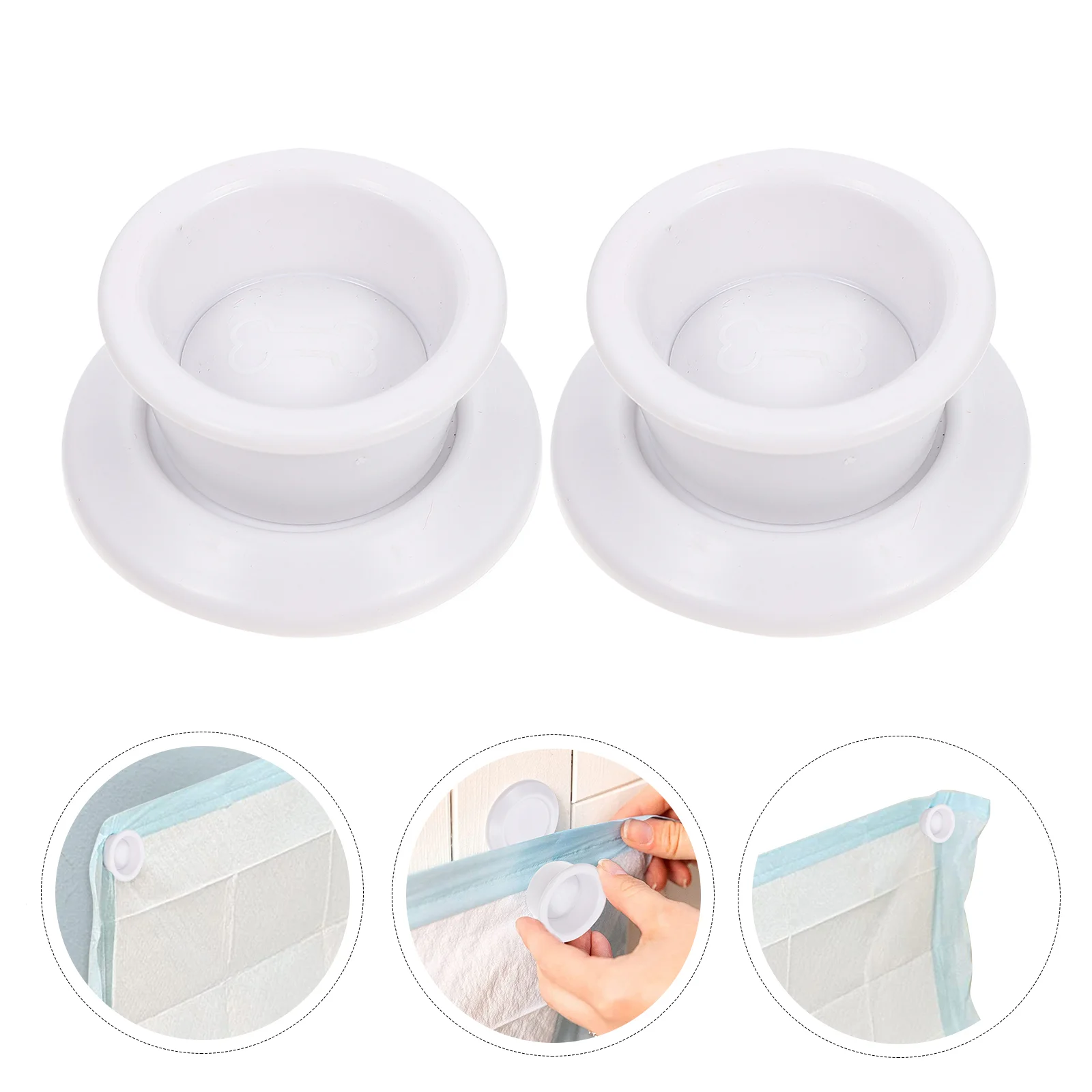 

2Pcs Wall Mount Puppy Universal Pee Pad Holder Magnet Sticker Dog Nappy Mat Holder