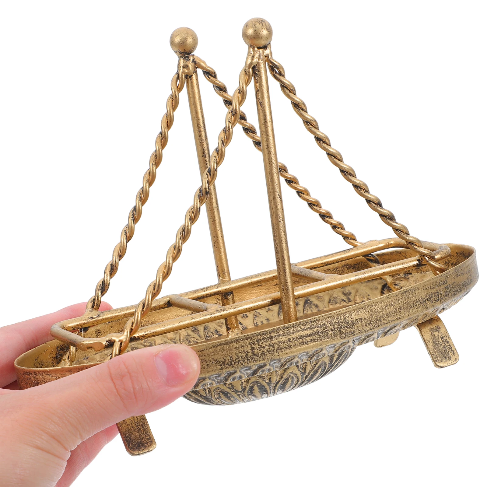 

Iron Sailboat Paper Towel Holder Metal Napkin Storage Material Space Saving Kitchen Desk Modern Style Serviette Holder