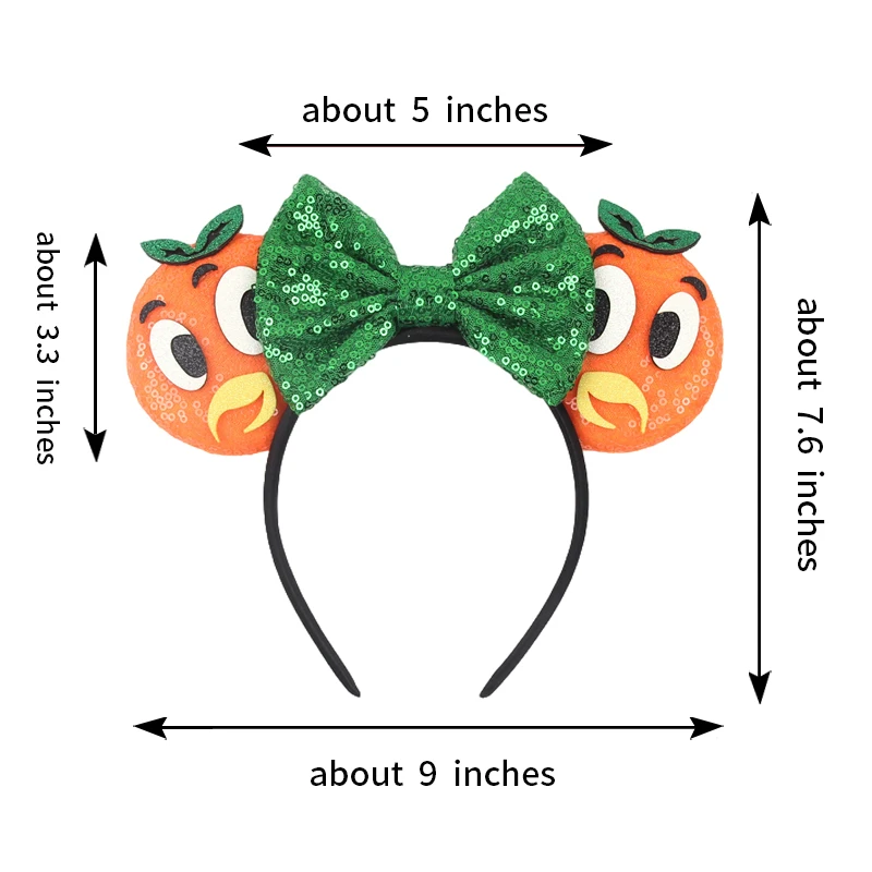 Disney Mickey Mouse Rapunzel Hair Accessories Women Sun Flower Ears Headbands Sequins Bow Chameleon Hairbands Tangled Headwear - view 5
