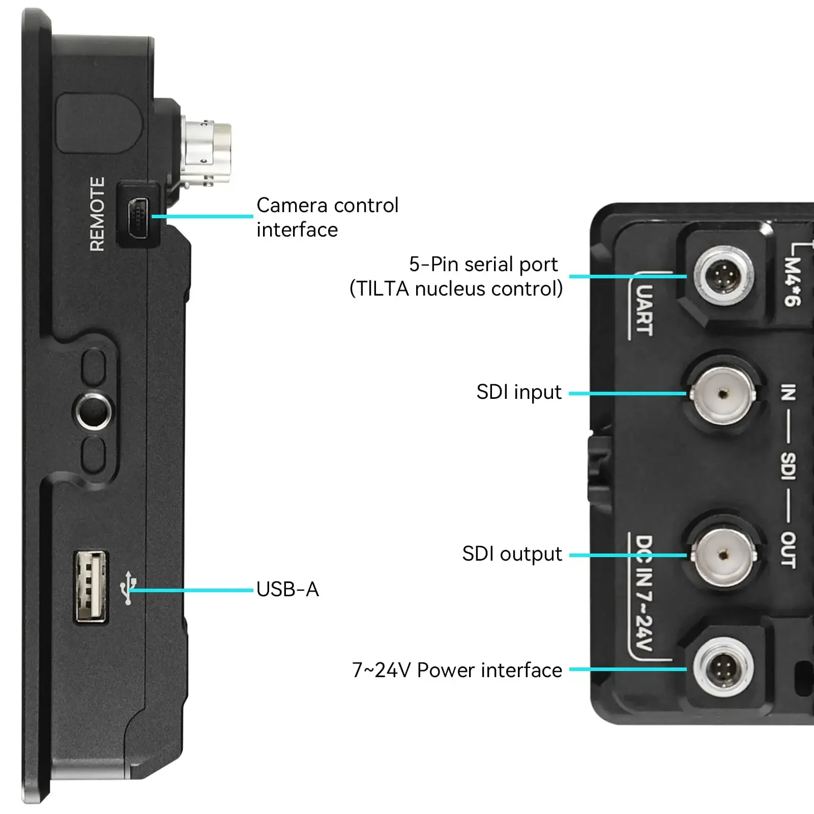 Portkeys BM5 IV 5.5 بوصة كاميرا مراقبة ميدانية ثلاثية الأبعاد LUT عرض 1920x1080p شاشة مزدوجة 4K HDMI-USBC للتبخير المباشر للكاميرا