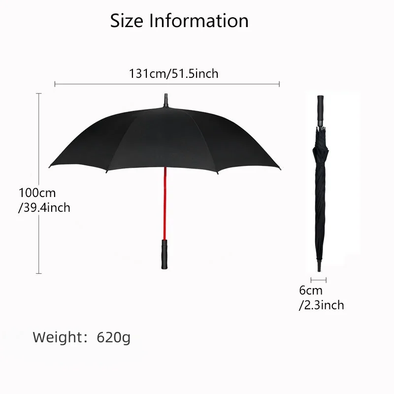 Colored Skeleton Automatic Large Outdoor Umbrella Perfect for Sports Travel Golf Rain Business Cooperation Under 130cm Diameter