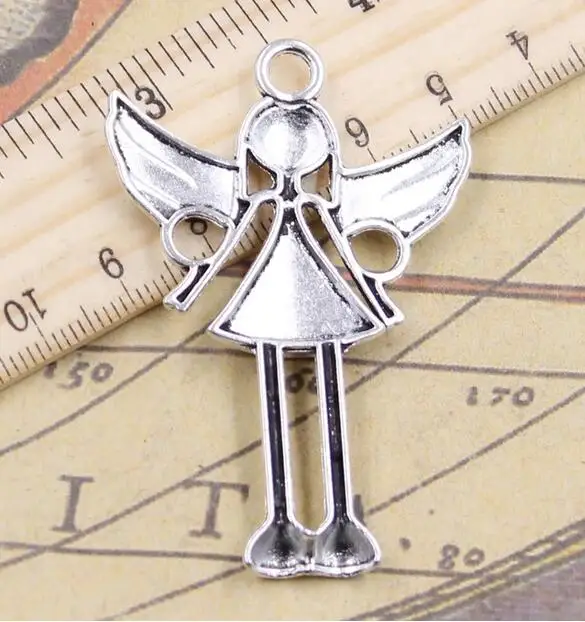 5pcs 59x40mm Alloy Charm praying angel Girl Pendant Making  Jewelry EF3834