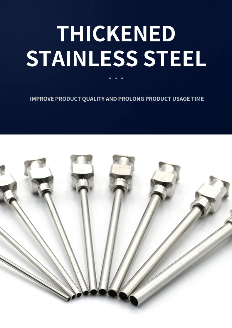 12er-Pack 8G-30G 38mm Edelstahl-Dosiernadeln, Stumpfe Spritzennadeln 1,5 Zoll zum Nachfüllen von Klebespritzen – Detail 2