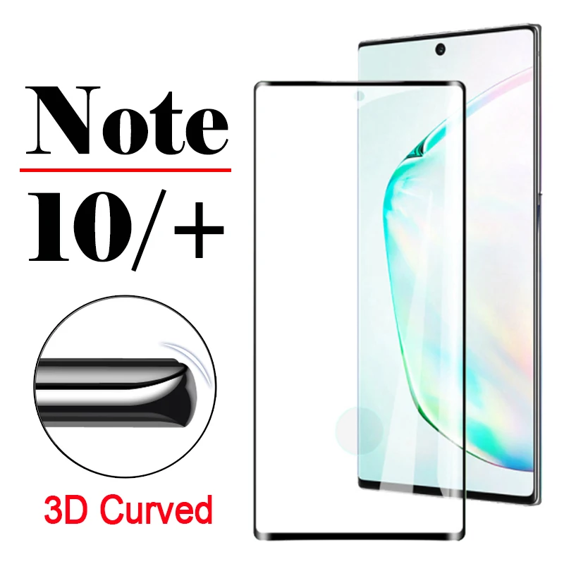 

3D изогнутая Защитная пленка для Samsung Galaxy Note 10 Plus Pro Note10 + закаленное стекло для защиты экрана SanSung10 10 plus Not 10pro