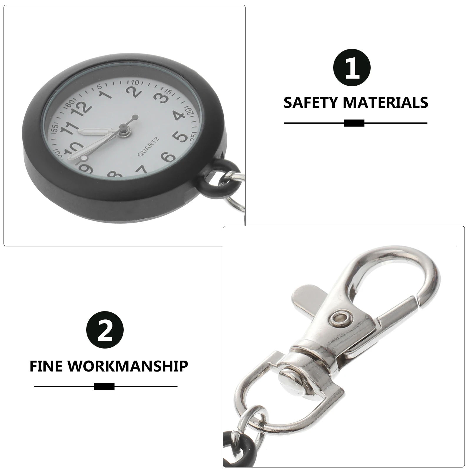 

Nurse Watch Metal Pocket Watch Metal Hanging Simple Vintage Timepiece Stainless Glass Durable Practical Gift