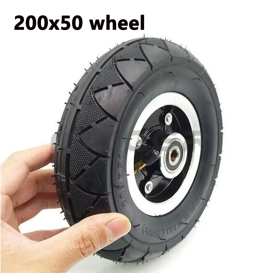 

8 Inch Pneumatic Tires 200x50 Inflatable Tires with Aluminum Alloy Wheel Hub for Electric Scooter Razor E100 E200 Dune Buggy