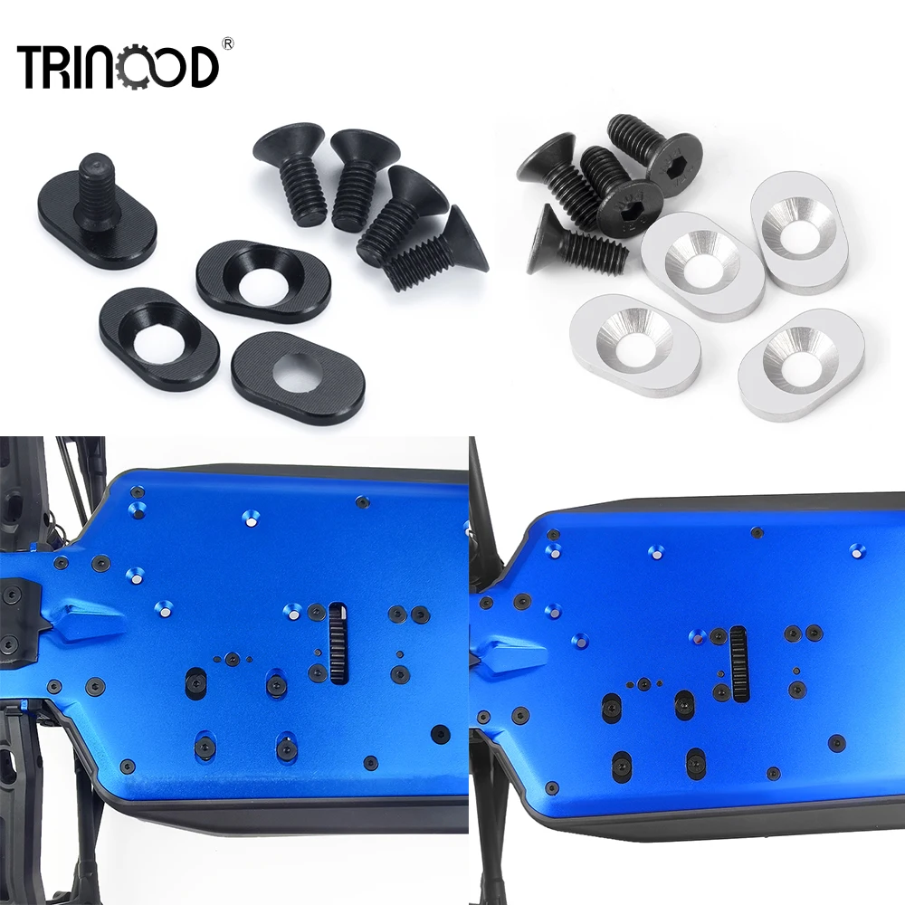 TRINOOD 4PCS Fixed Motor Seat Reinforcement Screws Washers for 1/8 T-raxxas RC Car Upgrade Parts Accessories