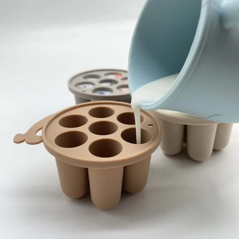 Silikon-Fruchtfutterteller für Babys, Mini-Gefrierfach, Frischhaltebeutel zum Kauen für Säuglinge, zum Selbstfüttern, Milch-Eisformen für die Linderung von Zahnfleischschmerzen – Detail 3