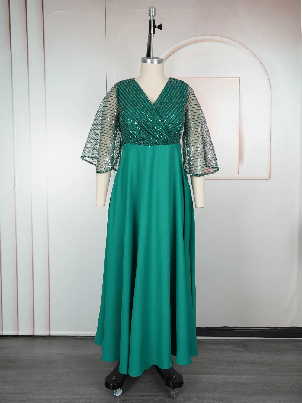 

Plus Size African Party Dresses For Women Dashiki Ankara Sequin Wedding Evening Gown Elegant Turkey Muslim Maxi Dress 2025 New