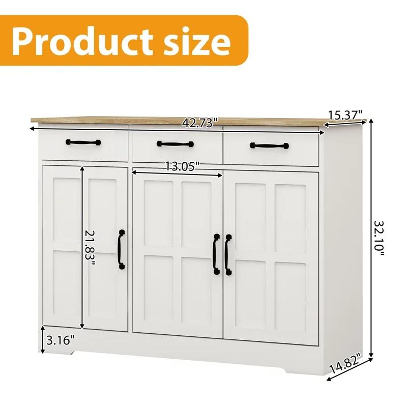 Hot Selling Quality Tv Stand With Store Content Function Sideboard Cabinet White