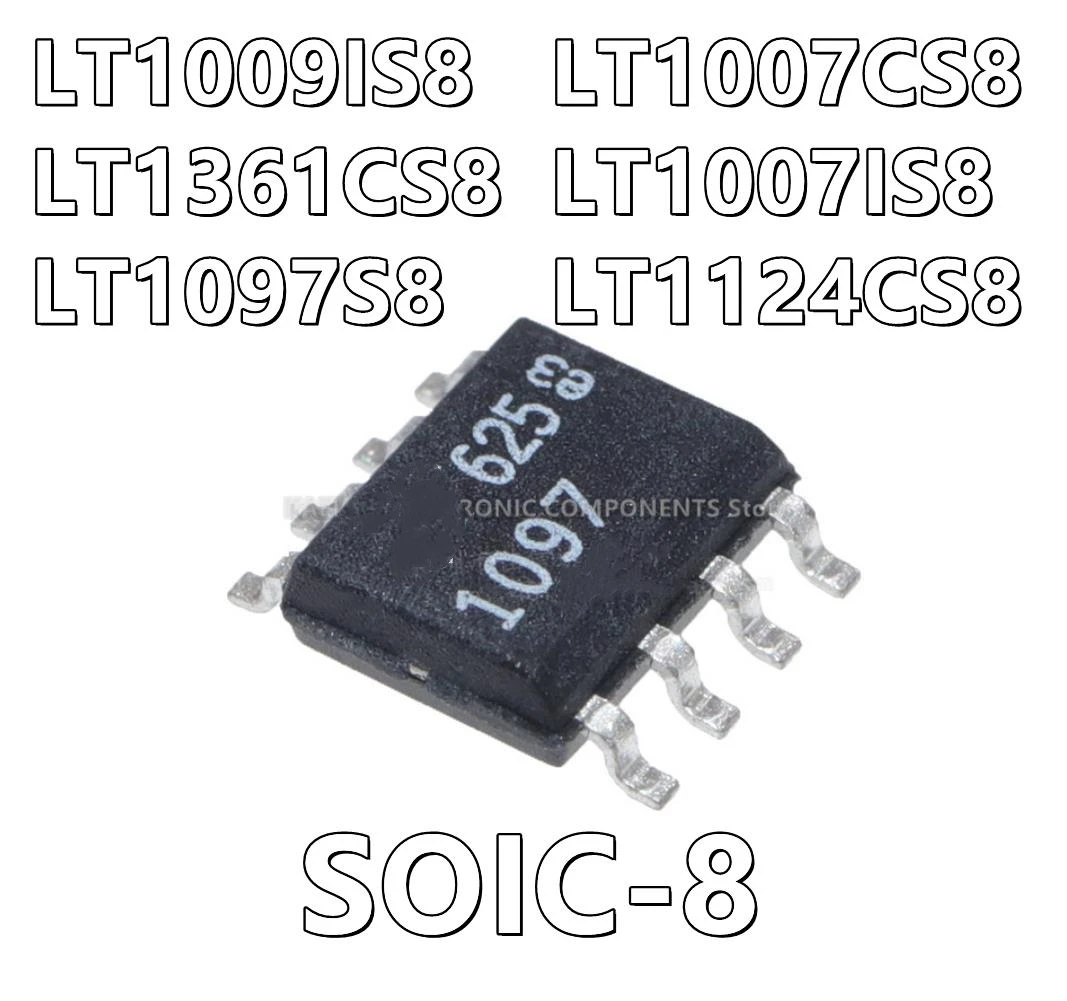 10Pcs/lot LT1009IS8 LT1009 LT1361CS8 LT1361 LT1097S8 LT1097 LT1007CS8 LT1007IS8 LT1007 LT1124CS8 LT1124 SOIC-8