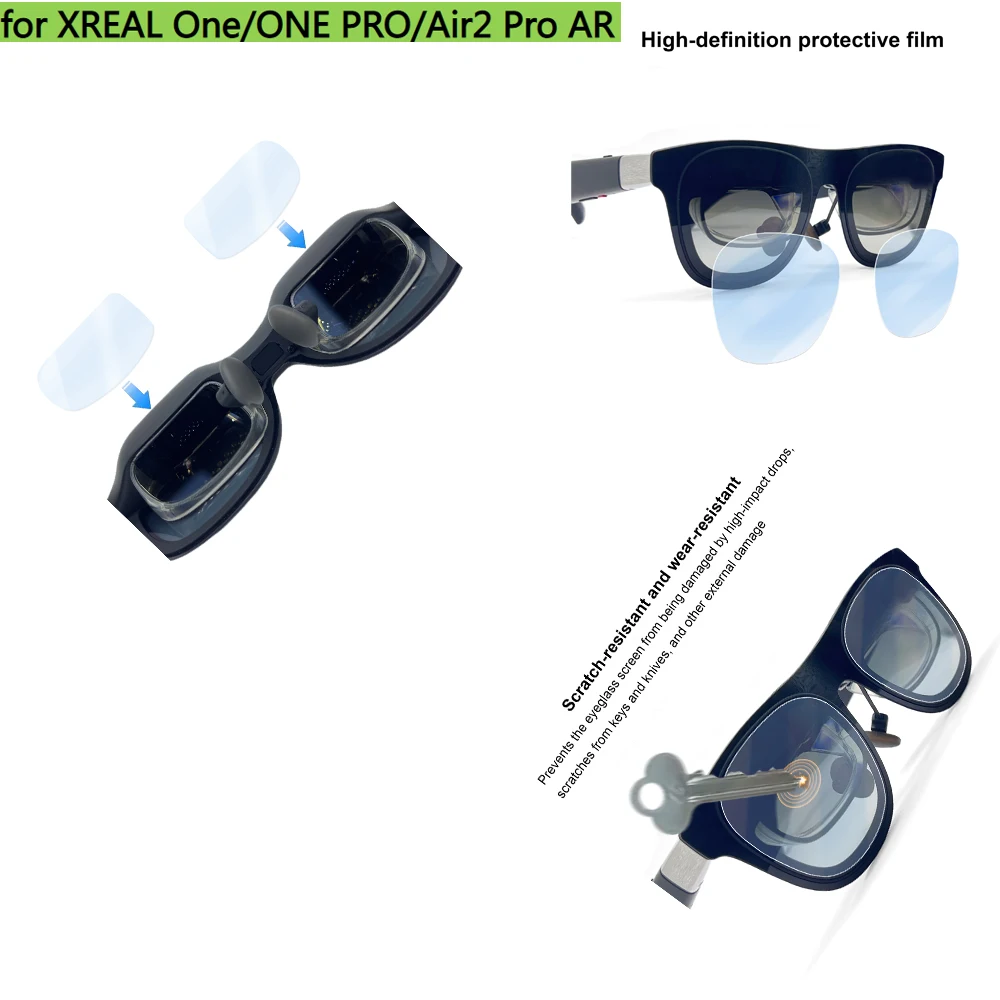 

Screen Protector for XREAL One/ONE PRO/Air2 Pro AR Glasses Protective Film Set,HD Protective Film Front PET Lens Film Protection