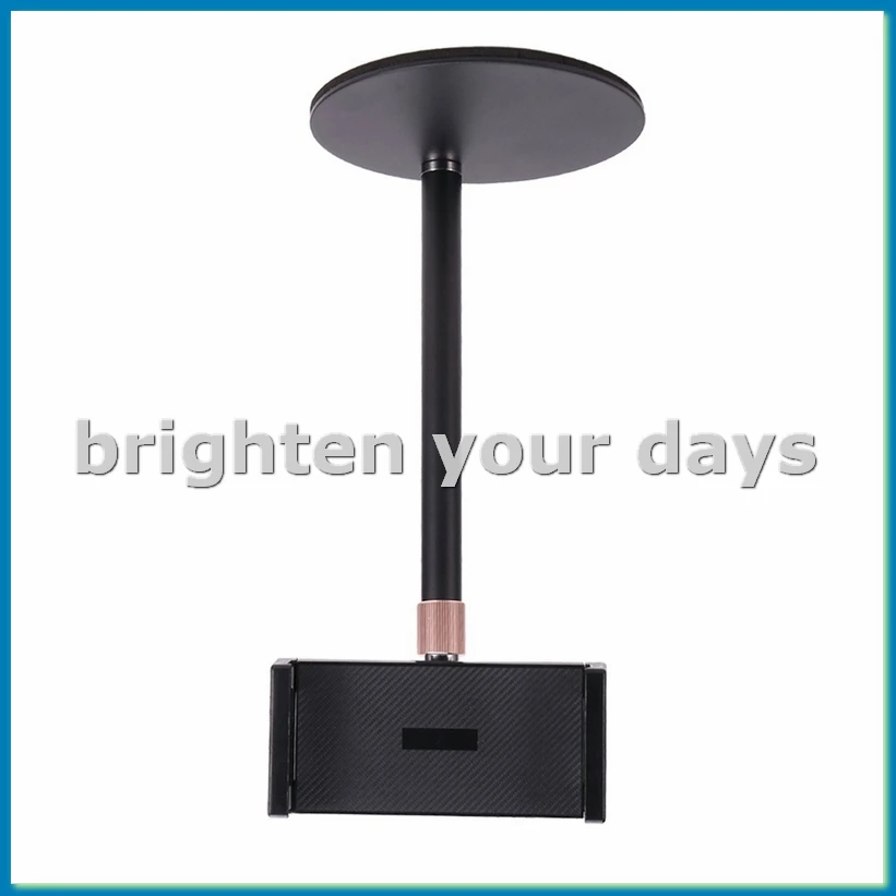 Adjustable Monitor Stand Portable Tablet Holder Up to 25Cm Standing Tablet Bracket Desk Mount Black-VVNB