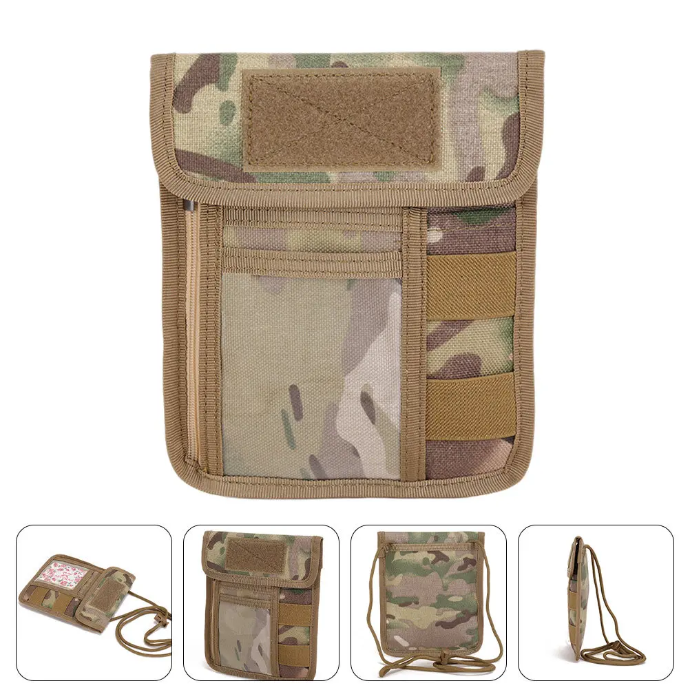 1Pcs Stylish Camouflage Credential Bag High Quality Wear Resistant Portable Outdoor Cards Pouch Mobile Phone Card Holder Gift