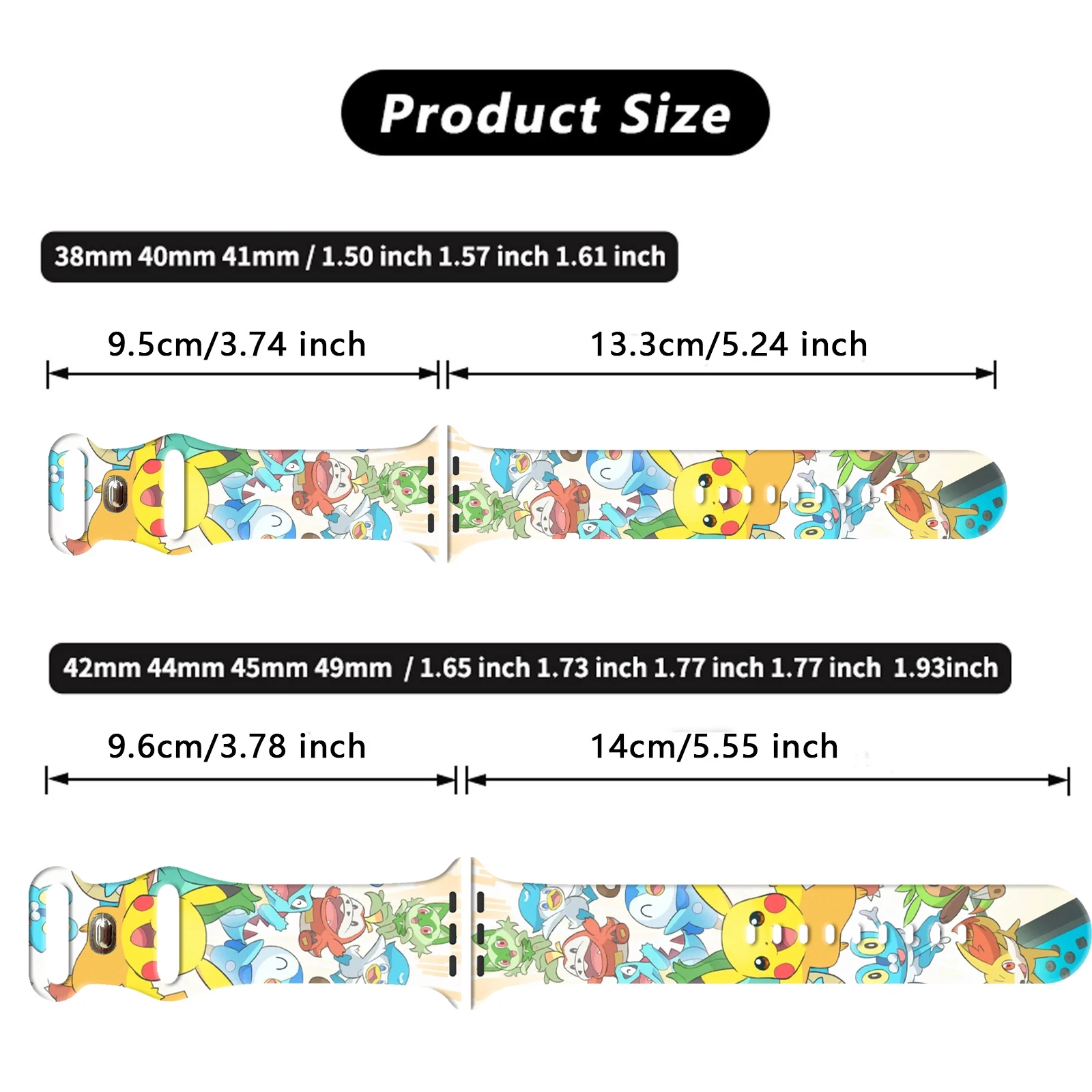 Cinturino Pocket Monster Print per iWatch 11 10 9 8 Bracciale sostituibile con cinturino in silicone per Apple Watch 46mm 44mm 42mm 41mm cinturino