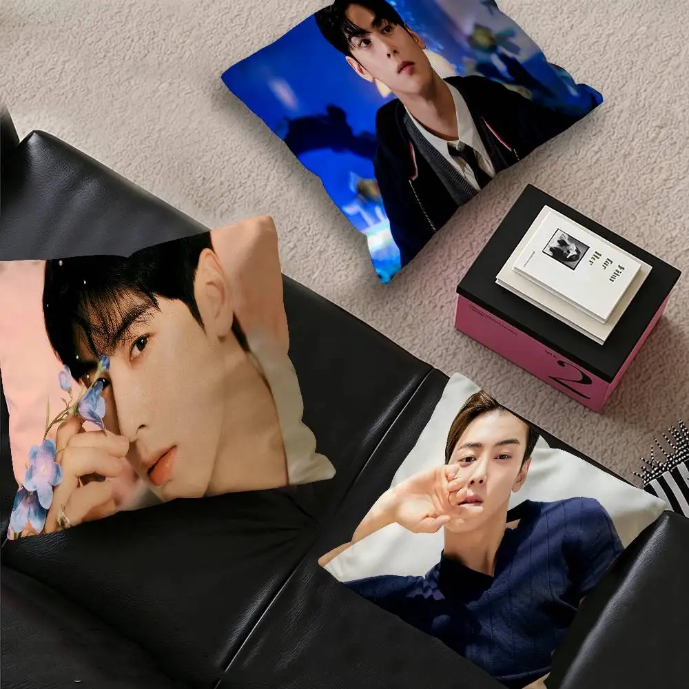 Popular Korean Actor Cha EunWoo Personalized Pillow Dust Cover Bedroom Kids Party Decoration Pillowcase Birthday Children Gift