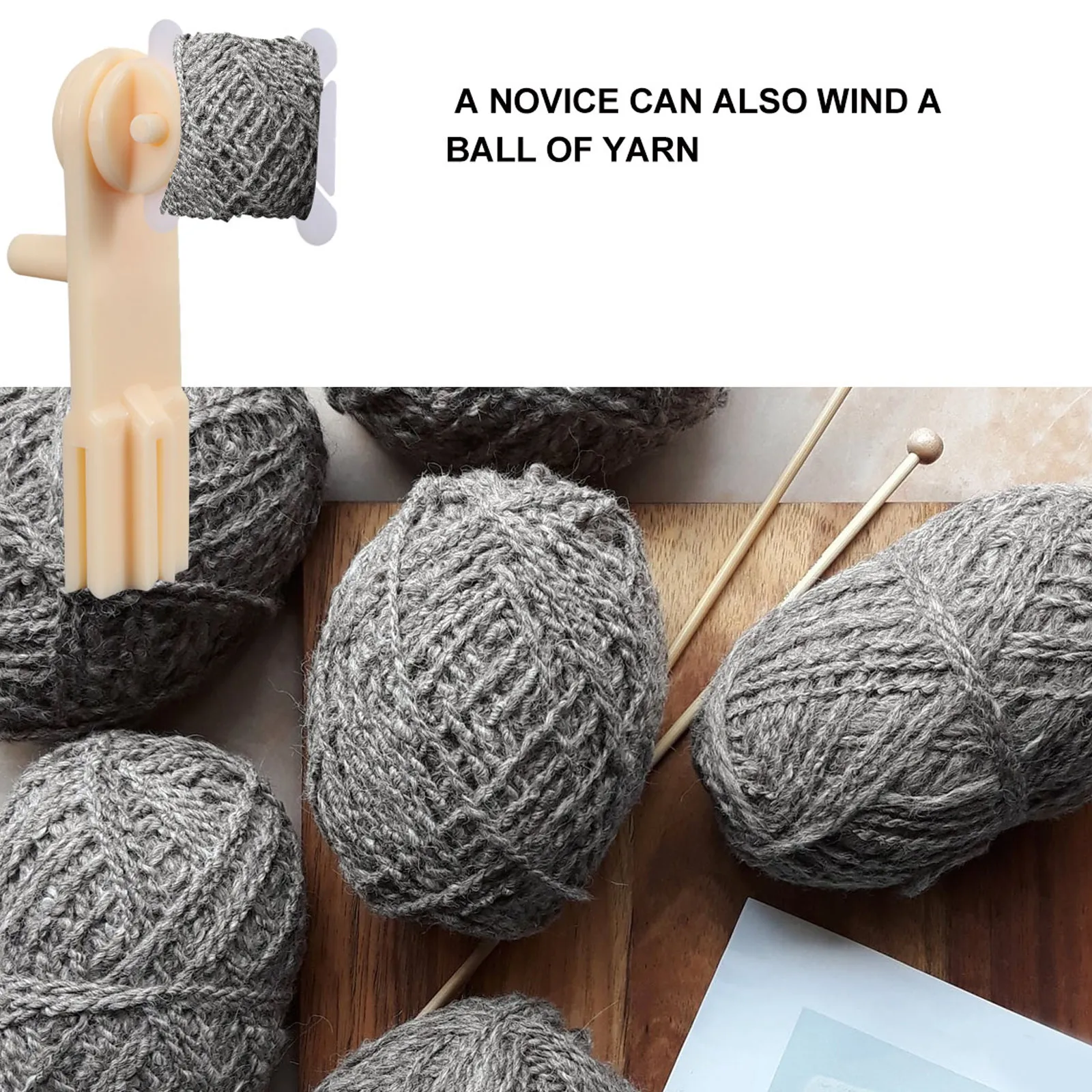 

1pc Winder Shaker Set Detachable Spindle Durable Manual Yarn Ball Winder For Wool Cross-Stitch Portable Mini Size Craft Tool