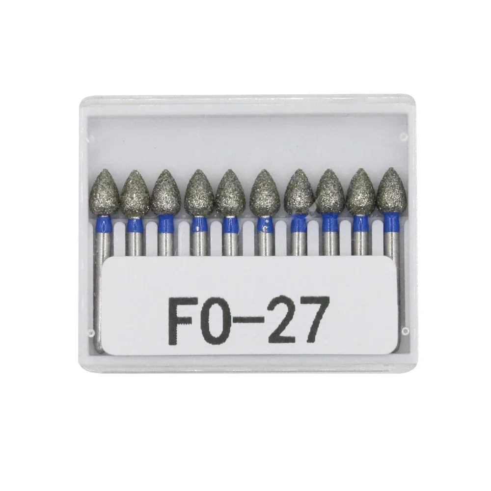 أزيز ماس الأسنان 10 قطعة/مجموعة لقمة ثقب قطر FG 1.6 مللي متر مقبض عالي السرعة TC/TF/TR/BC/DI/EX/FO/SF/SI/SO لقم الثقب