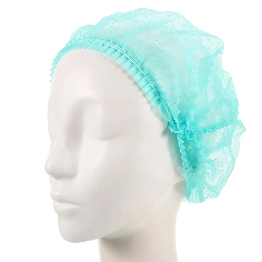 

100 Pcs Inflatable Disposable Headgear Man Has Sleeping Hair Nets Non-woven Fabric Bathing