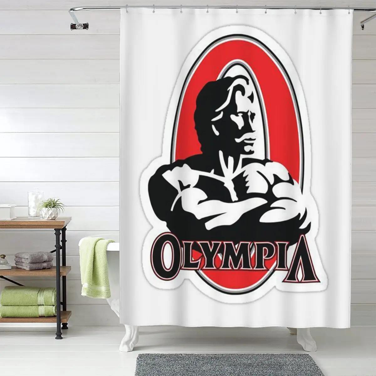 

Future Mr OLYMPIA Motivations Shower Curtain Bathroom Polyester Waterproof Bath Curtains with Hooks