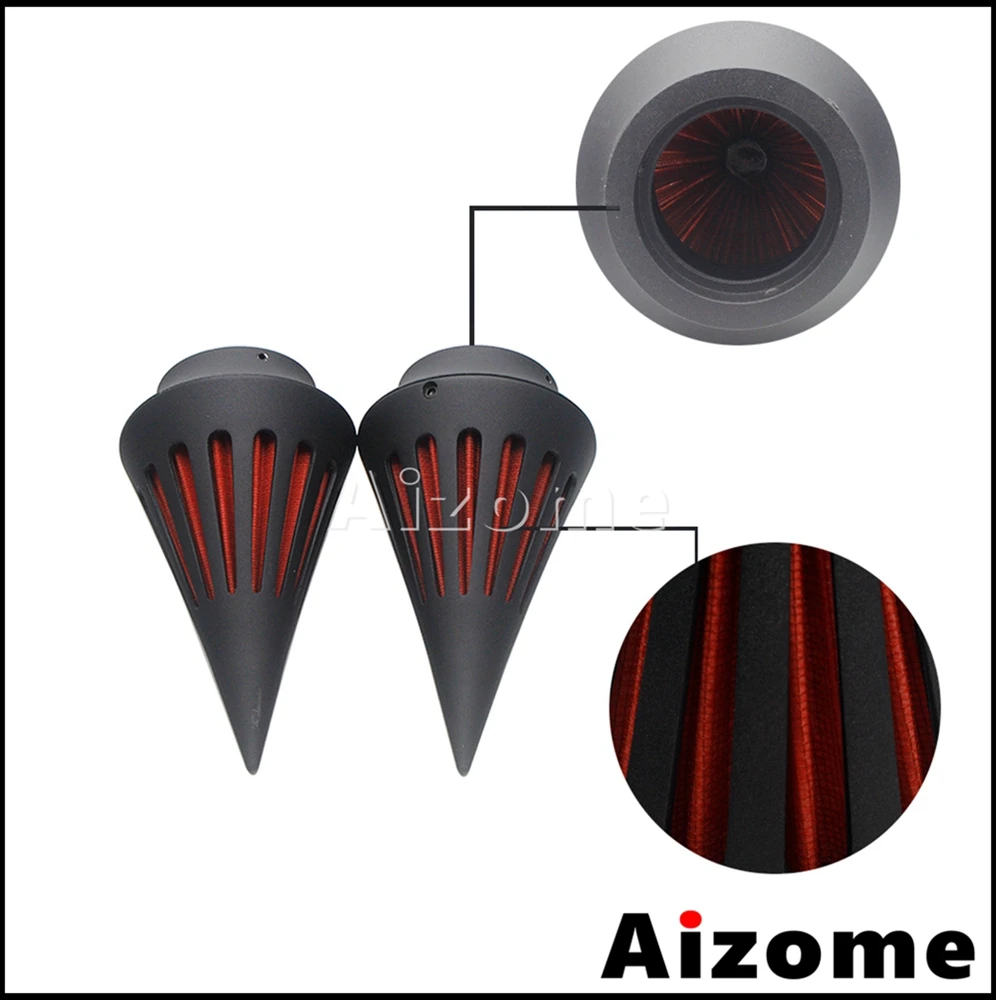 Aluminum Motorcycle Dual Spike Cone Air Filters For Suzuki Boulevard M109 M 109R M109R Engine Intake Cleaner Filter All Years