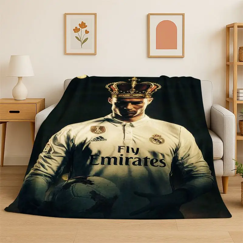 New Football Star Goat R-Ronaldo CR8 Flannel Throw Blanket,Cozy Blanket for Bed,Sofa,Couch,Bedroom,Living Room,Office,Camping