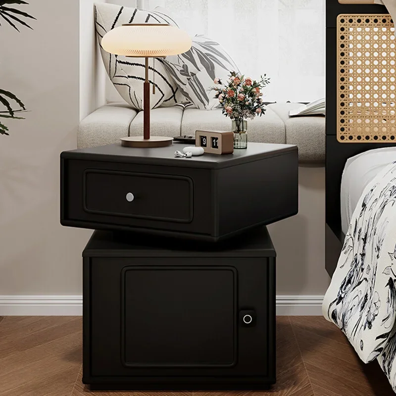

For Luxury Bedroom Bedside Table Drawers Wood Simple Corner Nightstand Storage Nordic Cabinets Librero Criado Mudo Home