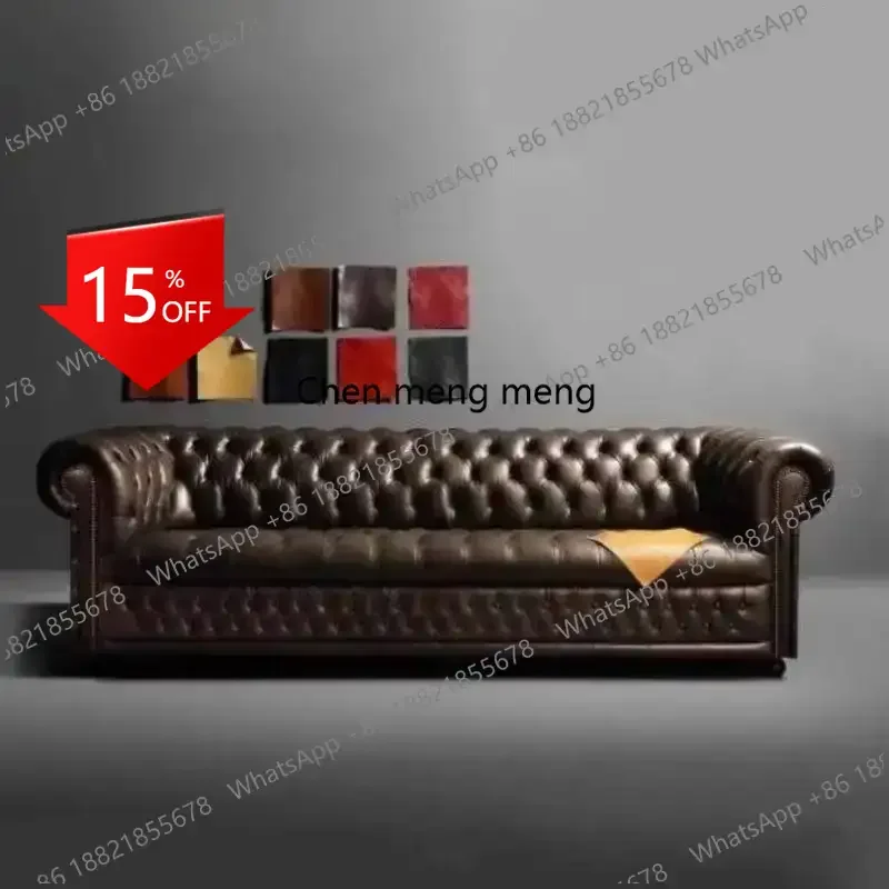 

P178 Luxury Leather Living Rooms Sofa Creative Leisure Medieval Luxury Retro Simple Sofa Designer Modern Muebles Salon Furniture