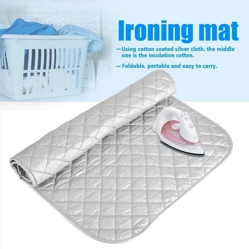 

Ironing Mat Laundry Pad Washer Dryer Cover Board Heat Resistant Blanket Mesh Press Clothes Protect Protector 48*85cm / 60*55cm