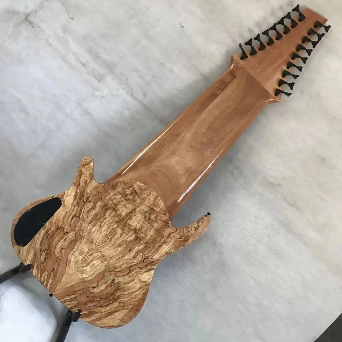 جيتار كهربائي مكون من 17 سلسلة مصنوع يدويًا من الجسم والرقبة من خلال الجسم 24 فريتس من خشب الماهوجني جيتار احترافي #5