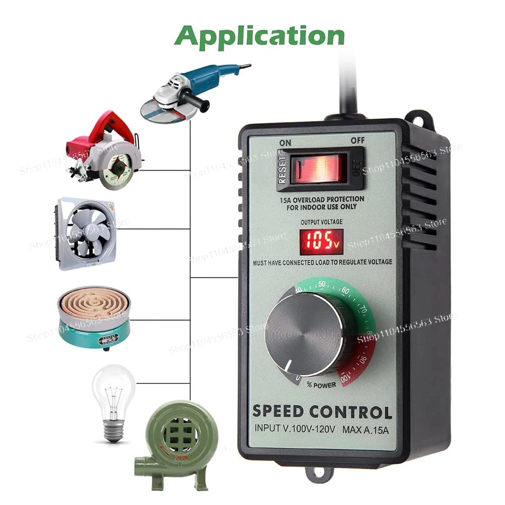Variable Speed Controller Switch for Angle Grinder Drill Polisher Fan, Universal Motor Speed Regulator