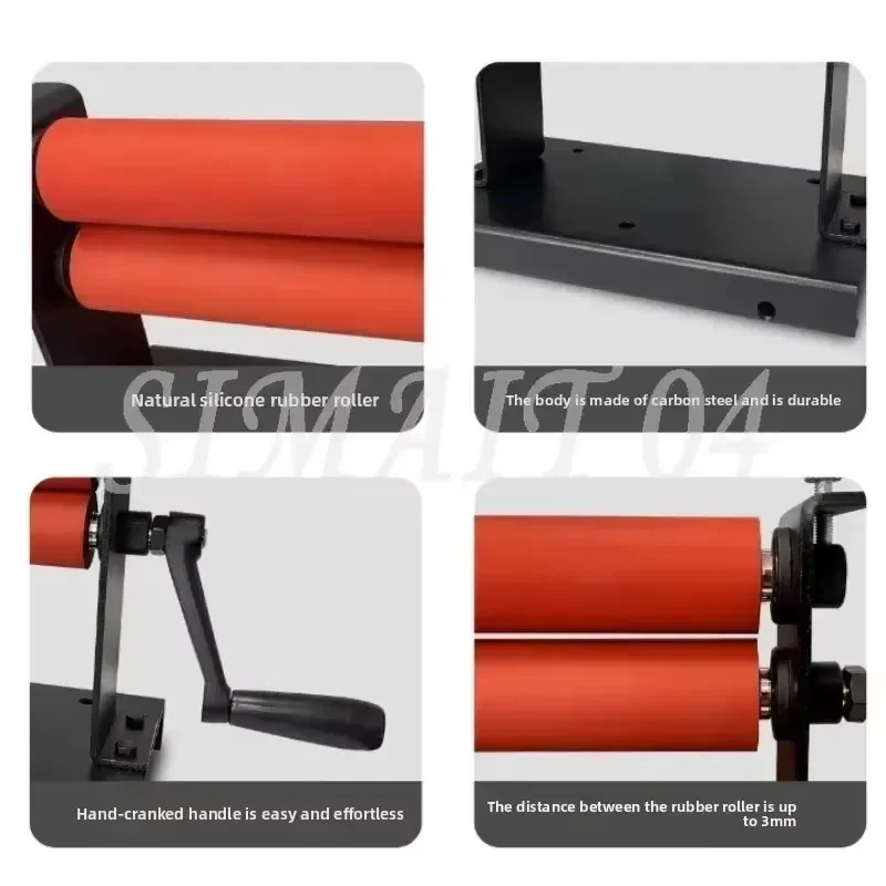 15cm Rubber Roller Length Laminating Machine 1pc Manual Cold Roll Laminator QH-L6 Cold Heading Machine