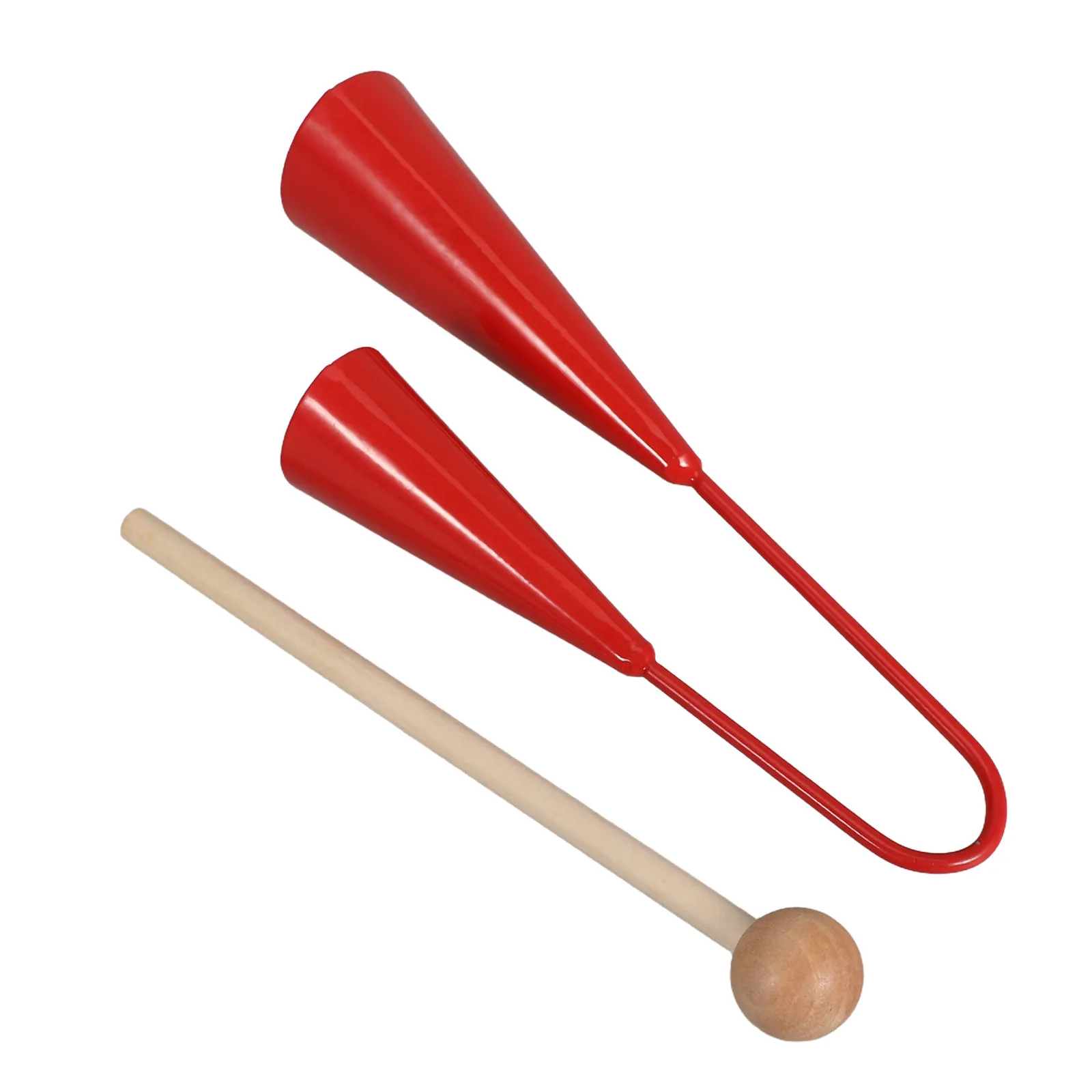 Instrumento de Percussão de Aço Agogo Bell de Dois Tons para Crianças, Ferramenta de Ensino de Coordenação Rítmica para Educação Musical Pré-Escolar