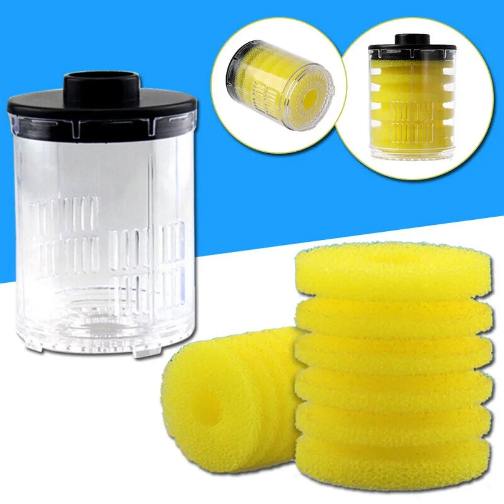 Fish Tank Filter Sponge Aquarium Air Pump Tools Filter Accessories Replacement Biochemical Internal Cylindrical Filter Cotton