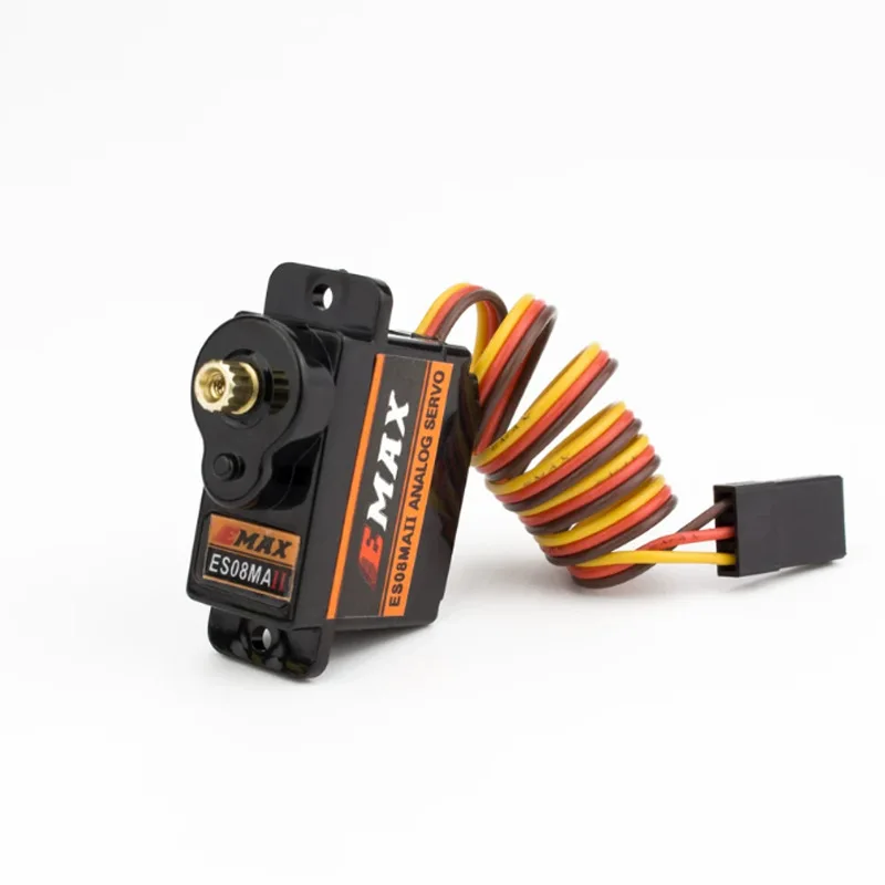 Servo Analógico Mini EMAX ES08MA II 12g com Engrenagens Metálicas / Servo Digital Mini EMAX ES08MD II 13g com Engrenagens Metálicas para Aviões RC e Drones FPV de Corrida byRC FPV