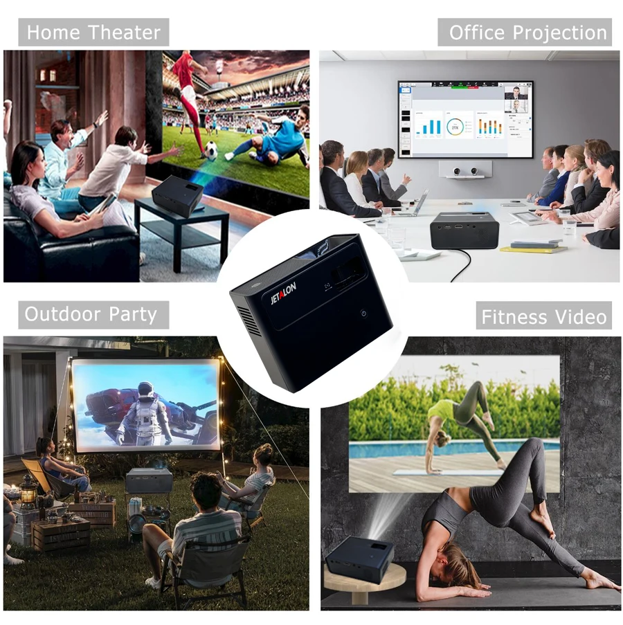 4K Portable Projector 1080P  Android Home Cinema  Projector  Cinema Outdoor Portable Projector