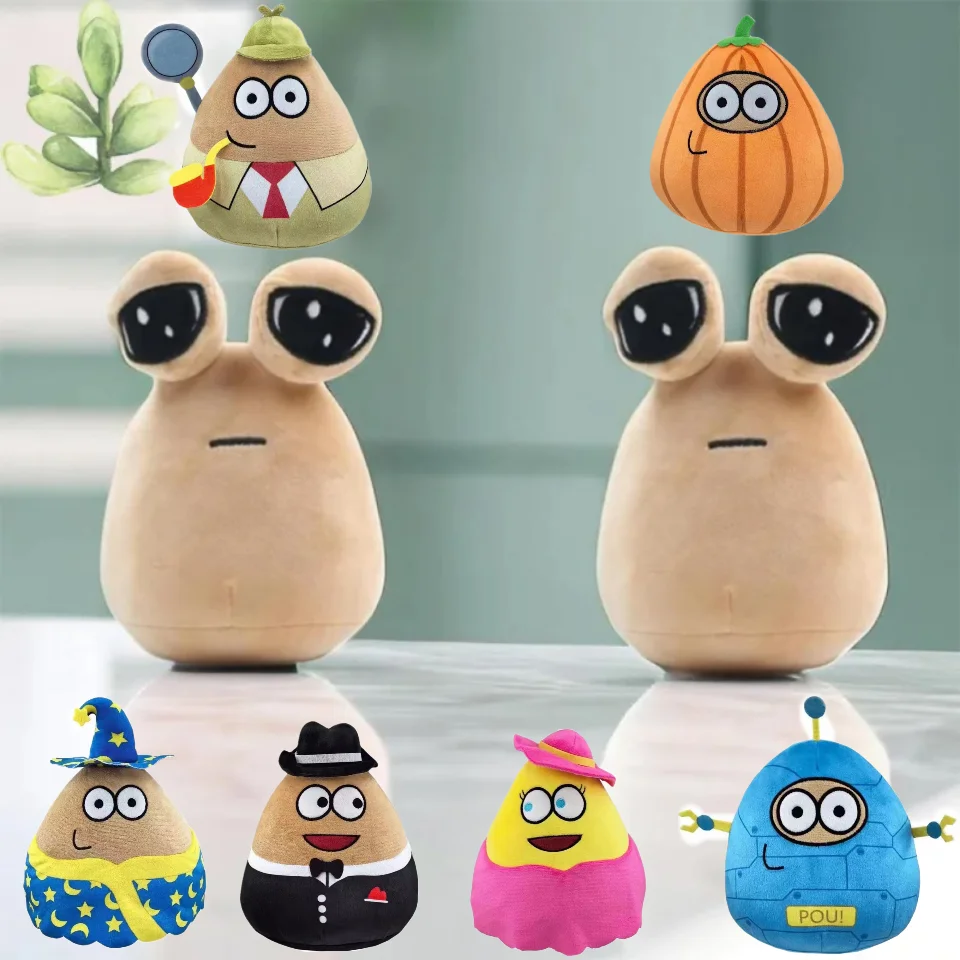 

Новинка, 1/7 шт., 22 см, плюшевые игрушки Maw Pou, милые Мультяшные игрушки, мой питомец, инопланетянин, поу, кукла, мягкая набивная подушка, подарок на день рождения и Рождество