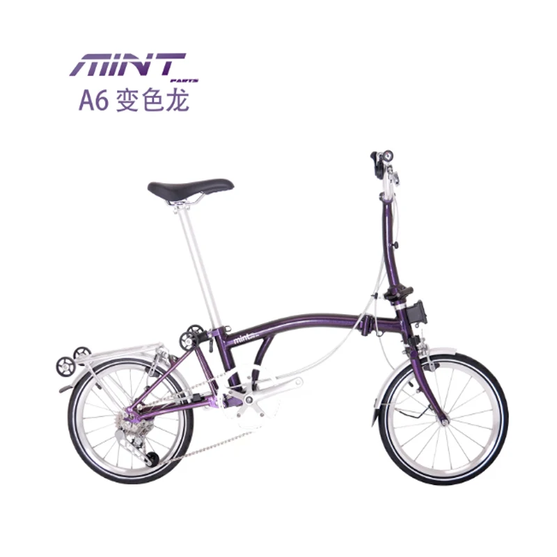 

Велосипед MINT BOB A6, 16 дюймов, алюминиевый, трехскладной / 9,4 кг, 6-скоростной, тройной складной велосипед A6