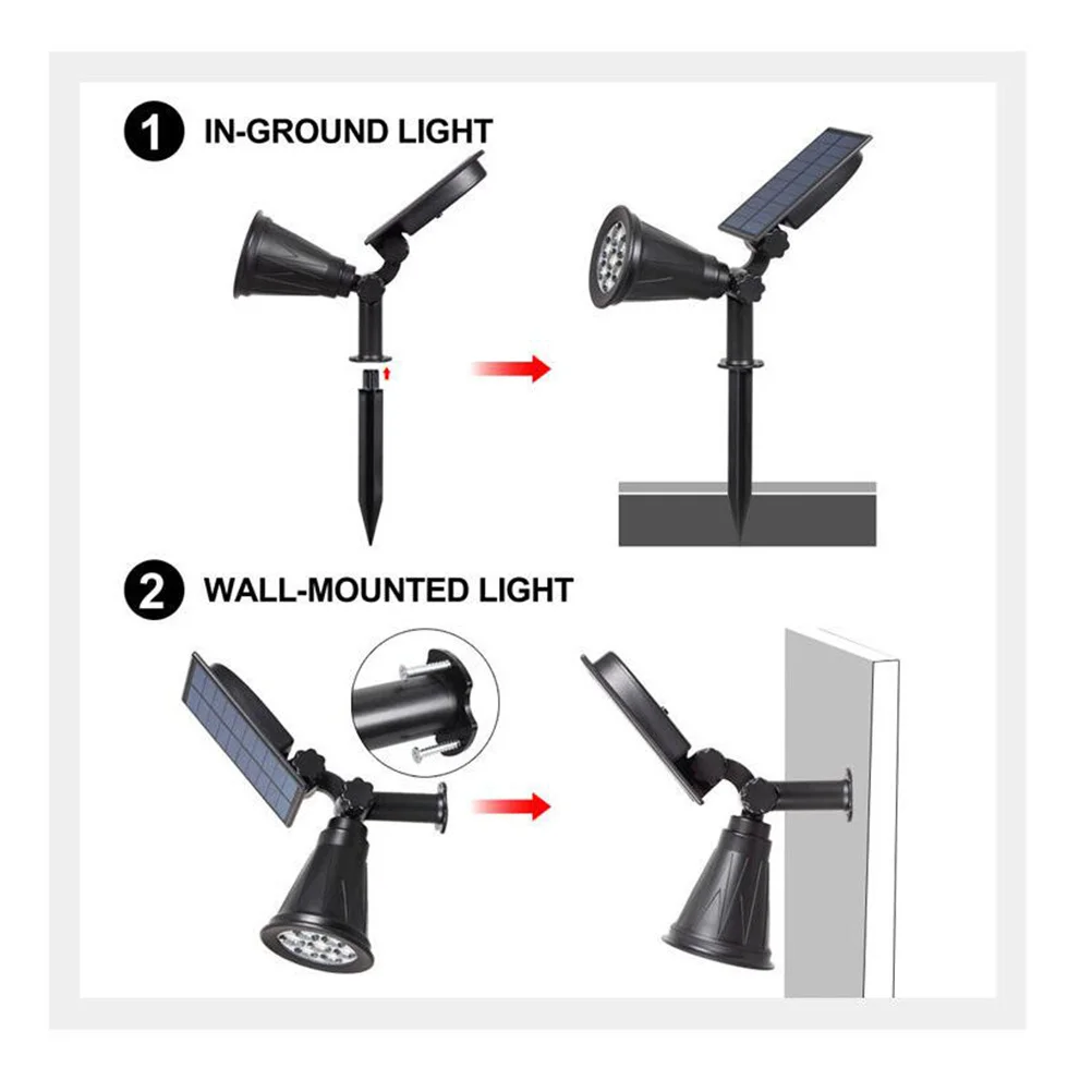 

7-Leds Solar Power Pathway Lamp Colorful Discoloration for Patios Borders Ponds Durable Use Eco Friendly Simple Style Solar Lamp