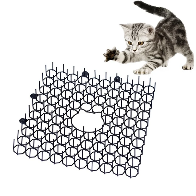 1pc Garden Prickle Strip Dig Stop Cat Repellent Deterrent Mat Anti-cat Prickle Strips Keep Cat Away Digging Climbing Spike Tool