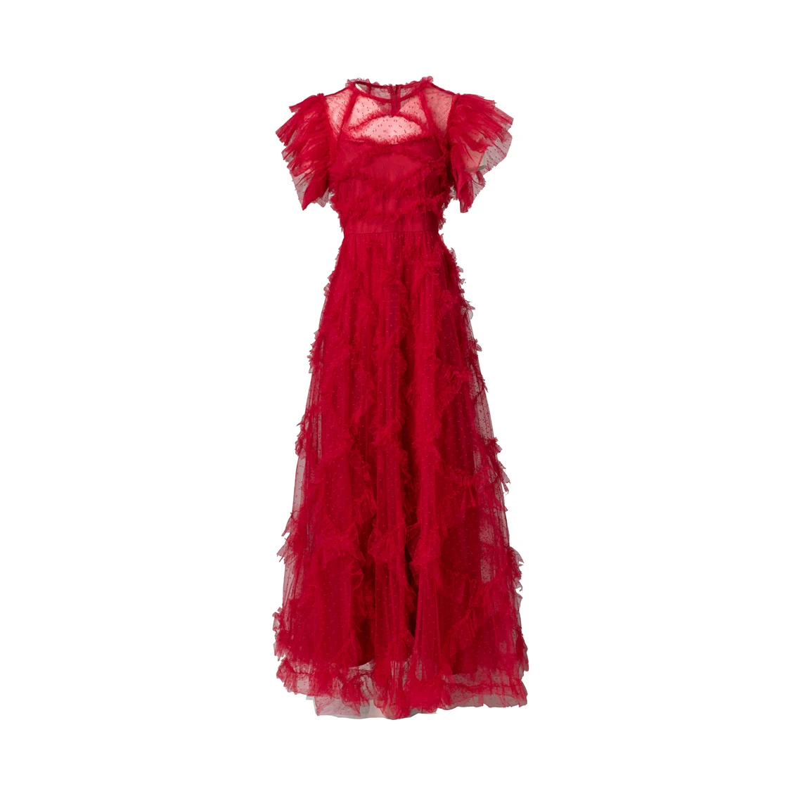 Vestidos femininos o pescoço babados mangas alargamento em camadas elegante designer de moda maxi festa baile vestidos