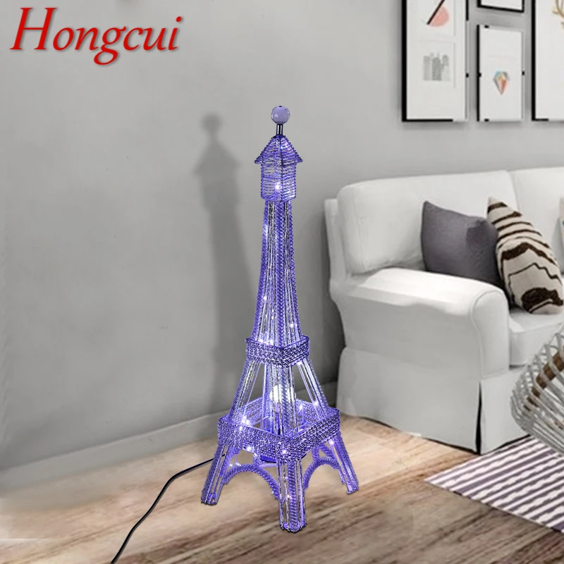 

Hongcui Nordic Floor lamp Modern Art Iiving Room Bedroom Hotel LED Aluminum Wire Originality Tower Decorative Standing Light