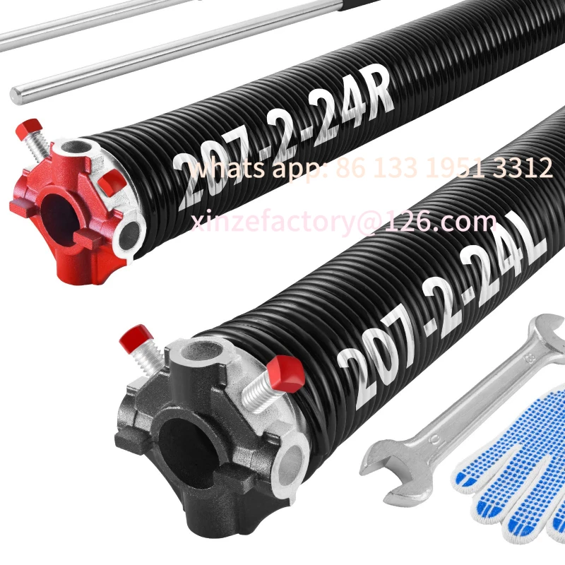 

Customizable Garage Door Torsion Springs Pair Cycles Electrophoresis Black Coated for Replacement Garage Door Springs