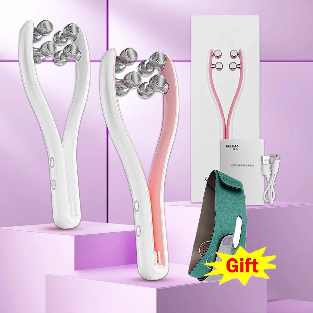 

Ems Face Lifting Machine EMS Therapy Facail Roller Facial Massager Face Slimming Double Chin Removal V Line Lift Belt SkinCare