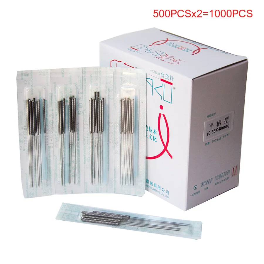 2*500pcs/box acupuncture needle with tube moxibustion disposable sterile acupuncture needles Tube needle Germany tech needle